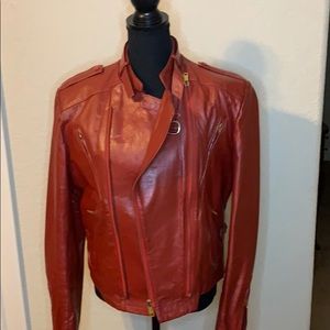 Red Vintage Leather Jacket